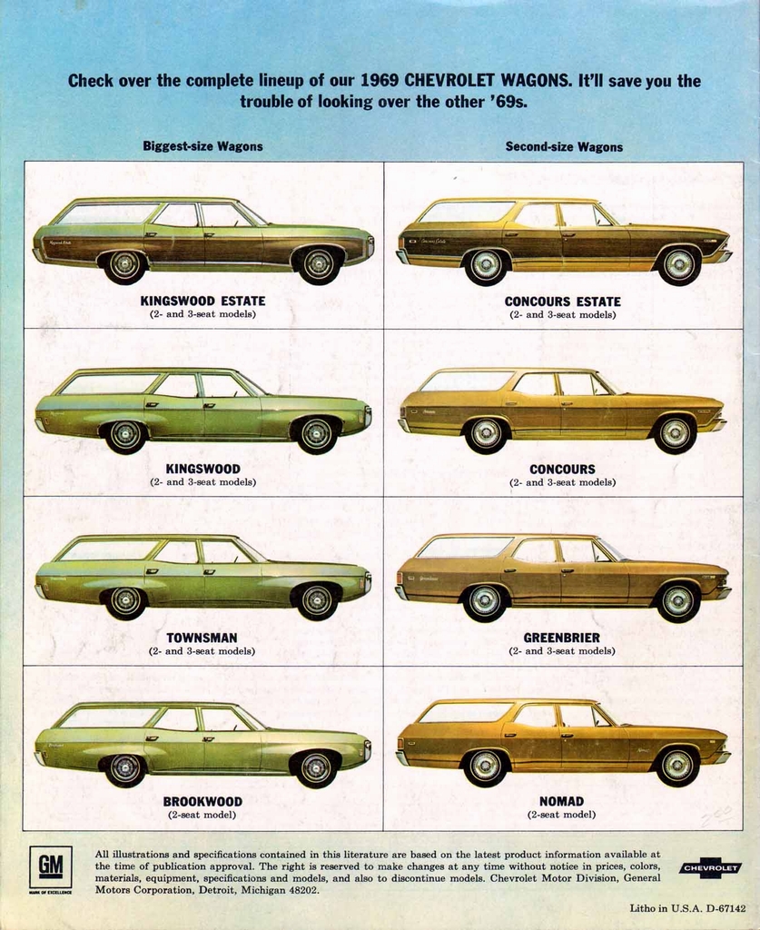 1969 Chevrolet Wagons Brochure Page 9